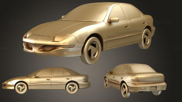 Автомобили и транспорт (Седан Pontiac Sunfire 1995, CARS_3082) 3D модель для ЧПУ станка