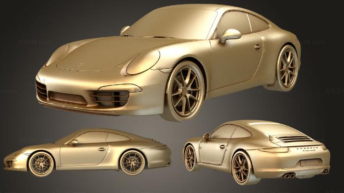 Автомобили и транспорт (Porsche 911 991 Carrera S 2012, CARS_3088) 3D модель для ЧПУ станка