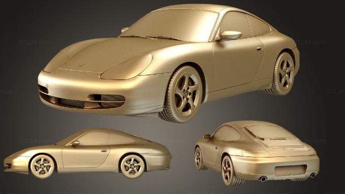 Автомобили и транспорт (Porsche 911 996 Carrera 1997 2001, CARS_3091) 3D модель для ЧПУ станка