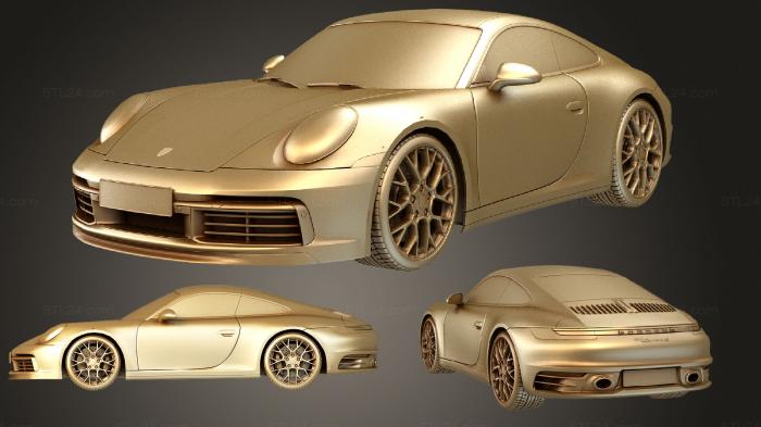 Автомобили и транспорт (Porsche 911 carrera S, CARS_3093) 3D модель для ЧПУ станка