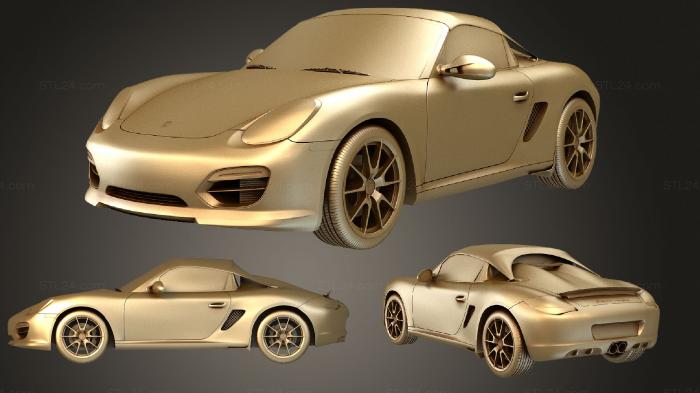 Автомобили и транспорт (Porsche Boxster Spyder 2010 (2), CARS_3109) 3D модель для ЧПУ станка