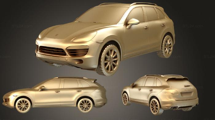 Автомобили и транспорт (Porsche Cayenne (Mk3) (958) S Гибрид 2010, CARS_3111) 3D модель для ЧПУ станка
