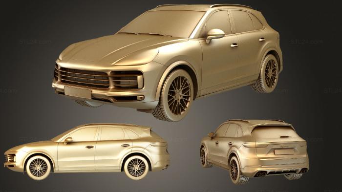 Автомобили и транспорт (Porsche Cayenne S 2019, CARS_3113) 3D модель для ЧПУ станка