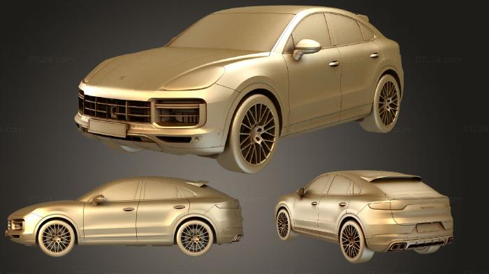 Автомобили и транспорт (Porsche Cayenne Turbo Coupe 2020, CARS_3114) 3D модель для ЧПУ станка
