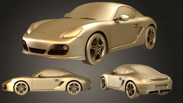 Автомобили и транспорт (Porsche Cayman S 2011, CARS_3116) 3D модель для ЧПУ станка