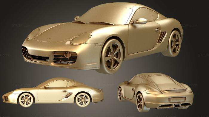 Автомобили и транспорт (Porsche Cayman S max 2010, CARS_3117) 3D модель для ЧПУ станка