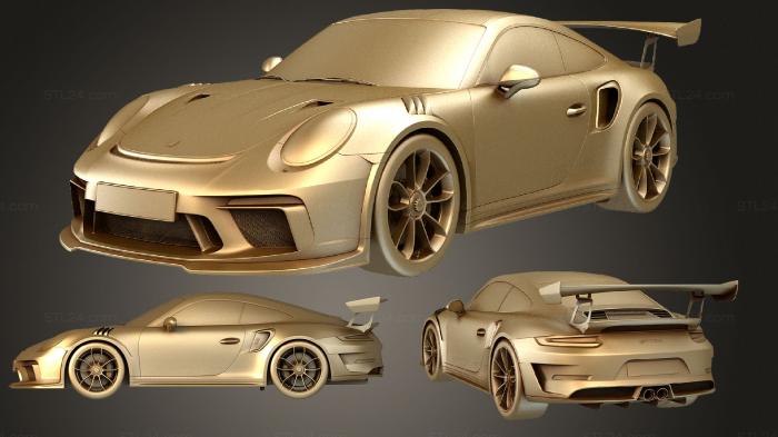 Автомобили и транспорт (Porsche 911 gt3 rs 2019, CARS_3141) 3D модель для ЧПУ станка