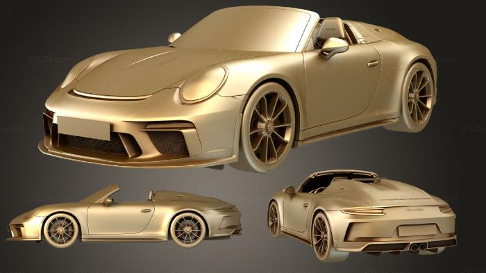 Автомобили и транспорт (Porsche 911 Speedster 2019, CARS_3142) 3D модель для ЧПУ станка