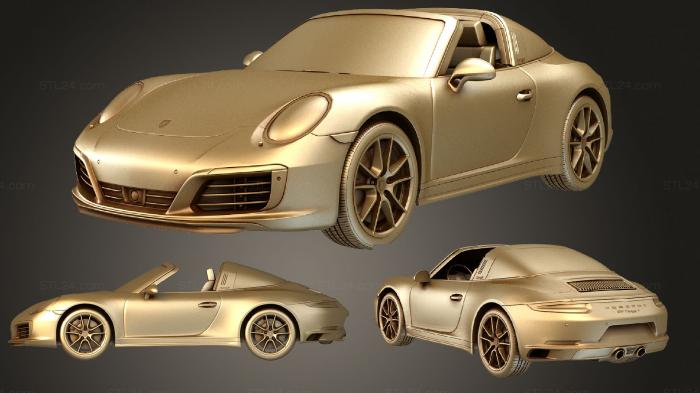Автомобили и транспорт (Porsche 911 targa 4 991 2016, CARS_3143) 3D модель для ЧПУ станка