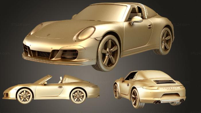Автомобили и транспорт (Porsche 911 Targa 4s Эксклюзив 2015, CARS_3144) 3D модель для ЧПУ станка