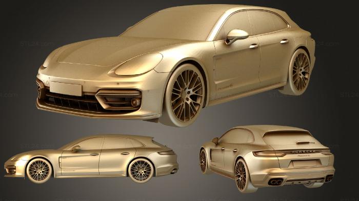 Автомобили и транспорт (Porsche Panamera 4 e hybrid Sport Turismo 2021, CARS_3165) 3D модель для ЧПУ станка
