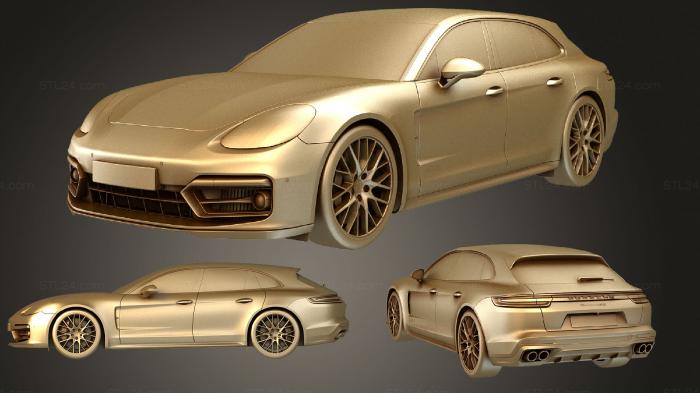 Автомобили и транспорт (Porsche Panamera GTS Sport Turismo 2019, CARS_3166) 3D модель для ЧПУ станка