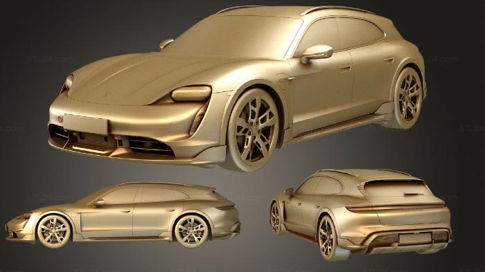 Автомобили и транспорт (Porsche taycan turbo s cross turismo 2021, CARS_3168) 3D модель для ЧПУ станка