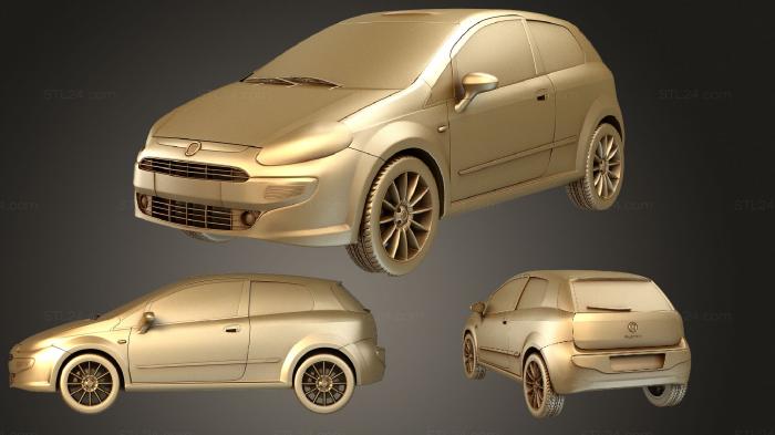 Автомобили и транспорт (Punto Evo 3door 2010, CARS_3178) 3D модель для ЧПУ станка