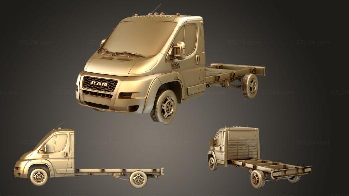Автомобили и транспорт (Одноместная кабина Ram Promaster 3800 WB 2020, CARS_3207) 3D модель для ЧПУ станка