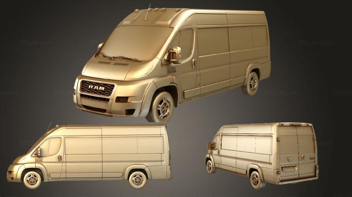 Автомобили и транспорт (Оконный фургон Ram Promaster 3500 HR 159WB EXT 2020, CARS_3208) 3D модель для ЧПУ станка