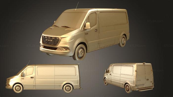 Автомобили и транспорт (Фургон RAM Sprinter Panel Van L2H1 FWD 2019, CARS_3214) 3D модель для ЧПУ станка
