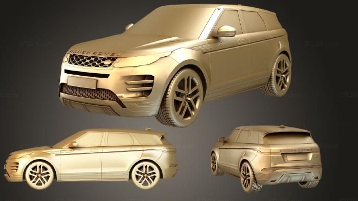 Автомобили и транспорт (Range Rover Evoque 2019, CARS_3222) 3D модель для ЧПУ станка