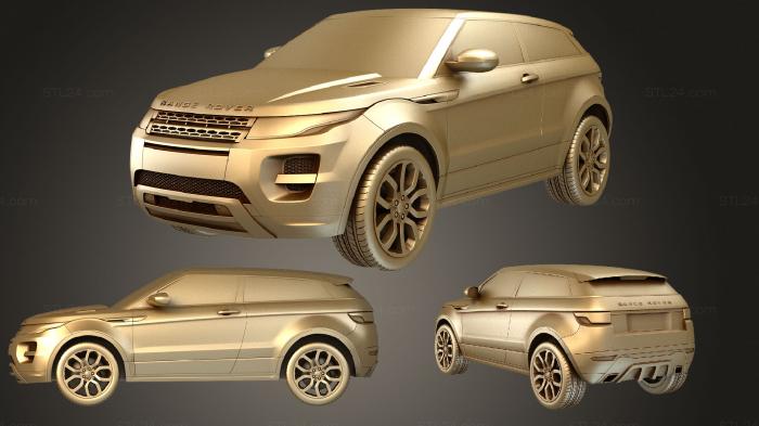 Автомобили и транспорт (Range Rover Evoque 3 двери 2012, CARS_3224) 3D модель для ЧПУ станка