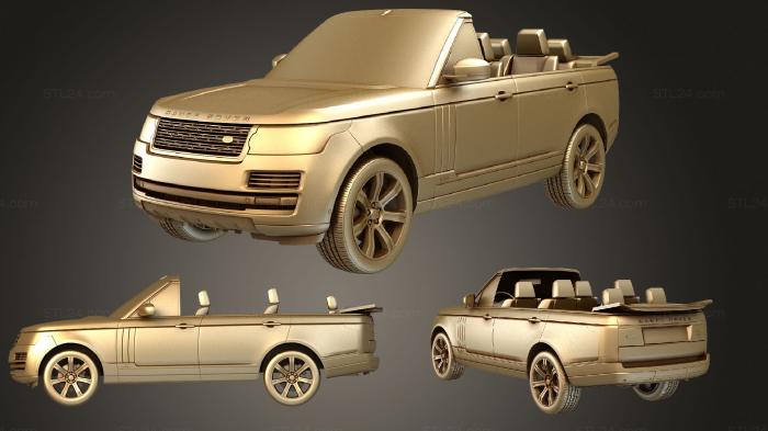 Автомобили и транспорт (Range rover autobiog черный lwb кабриолет l405 2016, CARS_3225) 3D модель для ЧПУ станка
