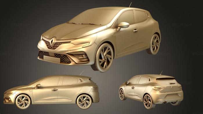 Автомобили и транспорт (Renault Clio RS Линейный хэтчбек 2019, CARS_3251) 3D модель для ЧПУ станка