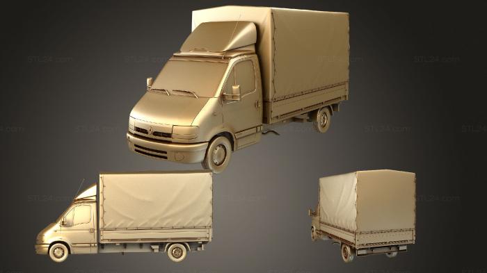 Автомобили и транспорт (Renault Master (Mk2) Пикап 1997, CARS_3262) 3D модель для ЧПУ станка