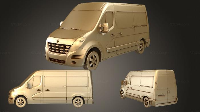 Автомобили и транспорт (Renault Master PanelVan 2010, CARS_3263) 3D модель для ЧПУ станка