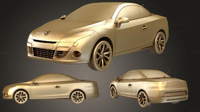 Автомобили и транспорт (Renault Megane Купе Кабриолет 2011, CARS_3267) 3D модель для ЧПУ станка