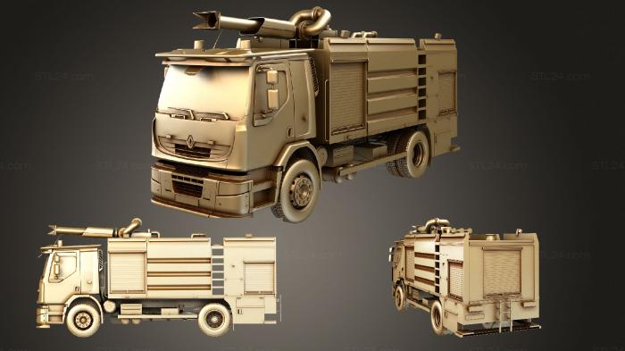 Vehicles (Renault Premium Lander Fire Truck 2axis 2011, CARS_3268) 3D models for cnc