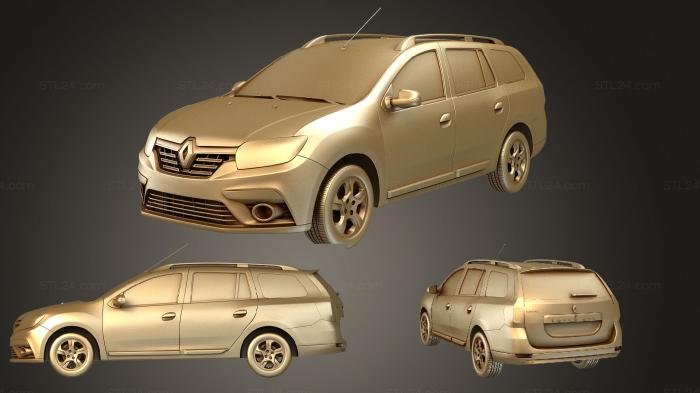 Автомобили и транспорт (Renault Logan MCV 2018, CARS_3295) 3D модель для ЧПУ станка