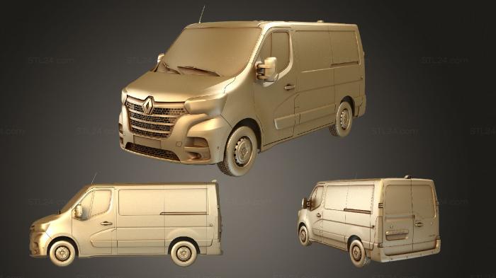 Автомобили и транспорт (Фургон Renault Master L1H1 2020, CARS_3301) 3D модель для ЧПУ станка