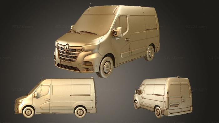 Автомобили и транспорт (Фургон Renault Master L1H2 2020, CARS_3303) 3D модель для ЧПУ станка