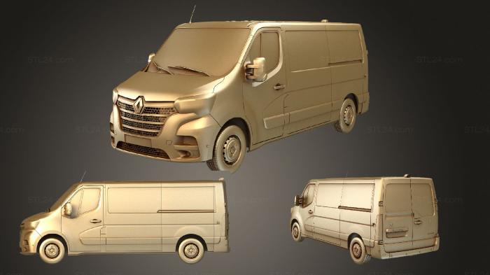 Автомобили и транспорт (Фургон Renault Master L2H1 2020, CARS_3304) 3D модель для ЧПУ станка
