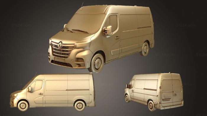 Автомобили и транспорт (Фургон Renault Master L2H2 2020, CARS_3305) 3D модель для ЧПУ станка