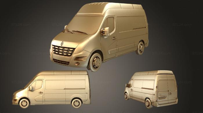 Автомобили и транспорт (Фургон renault master l2h3 2010, CARS_3307) 3D модель для ЧПУ станка