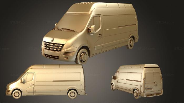 Автомобили и транспорт (Фургон renault master l3h3 2010, CARS_3310) 3D модель для ЧПУ станка