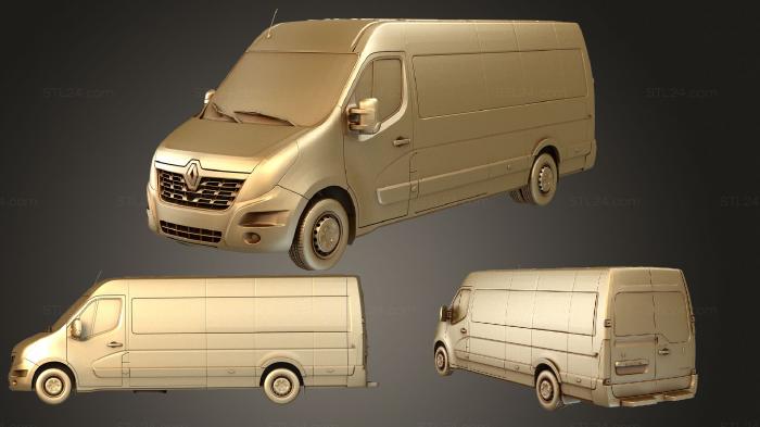 Автомобили и транспорт (Мини-автобус Renault Master L4H3 2018, CARS_3314) 3D модель для ЧПУ станка