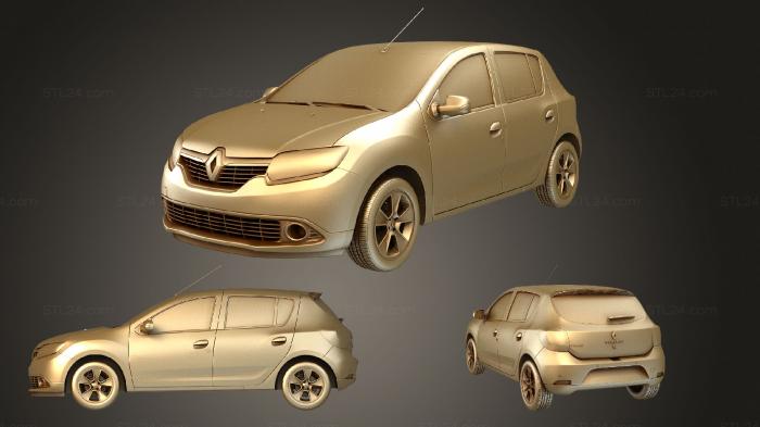 Автомобили и транспорт (Renault Sandero 2015, CARS_3319) 3D модель для ЧПУ станка