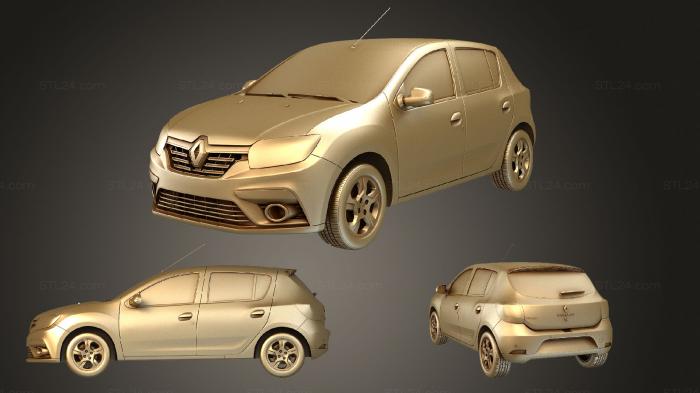 Автомобили и транспорт (Renault Sandero 2018, CARS_3320) 3D модель для ЧПУ станка
