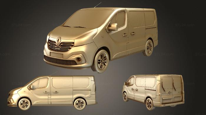 Автомобили и транспорт (Микроавтобус renault trafic, CARS_3323) 3D модель для ЧПУ станка