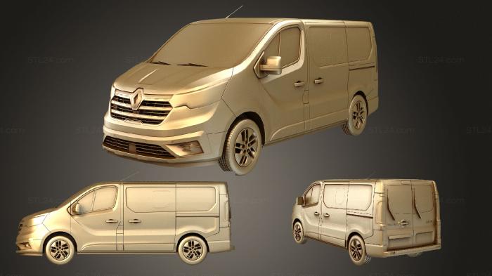 Автомобили и транспорт (Микроавтобус Renault Trafic 2021, CARS_3324) 3D модель для ЧПУ станка