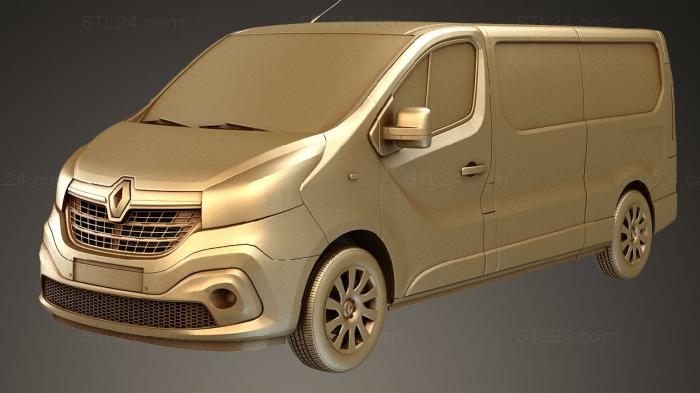 Автомобили и транспорт (Фургон Renault Trafic 2019 LWB, CARS_3327) 3D модель для ЧПУ станка
