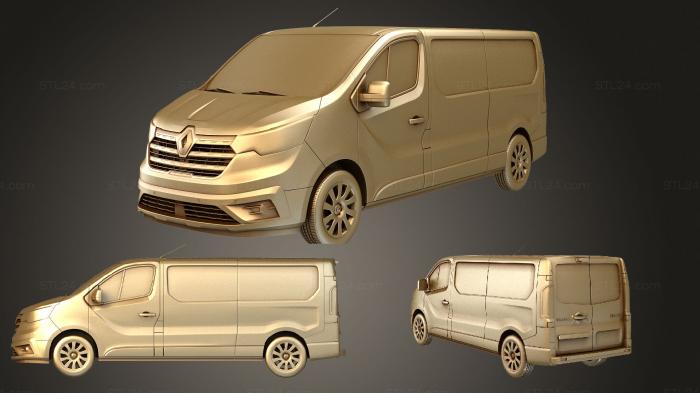 Автомобили и транспорт (Фургон Renault Trafic LWB 2021, CARS_3331) 3D модель для ЧПУ станка