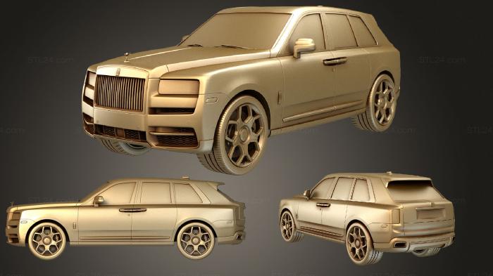 Автомобили и транспорт (Черный значок Rolls Royce Куллинан 2020, CARS_3353) 3D модель для ЧПУ станка
