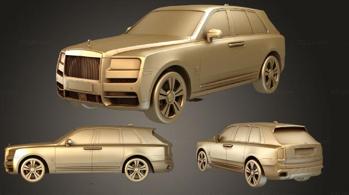 Автомобили и транспорт (Роллс-Ройс Куллинан 2019, CARS_3354) 3D модель для ЧПУ станка