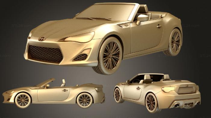 Автомобили и транспорт (Scion FR S Кабриолет 2015, CARS_3396) 3D модель для ЧПУ станка