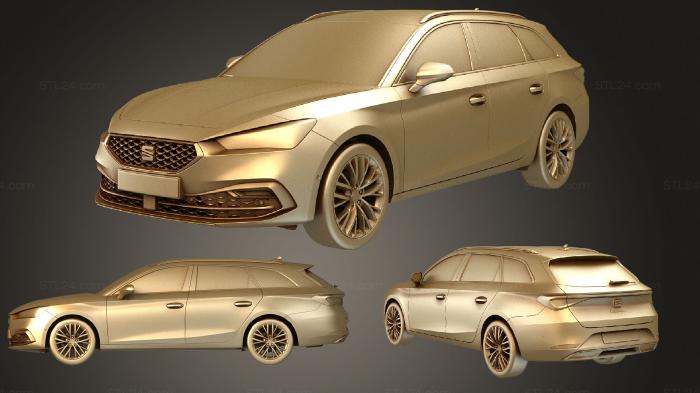 Автомобили и транспорт (Seat Leon Sportstourer 2020, CARS_3402) 3D модель для ЧПУ станка