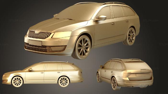 Автомобили и транспорт (Skoda Octavia Combi 2013, CARS_3424) 3D модель для ЧПУ станка