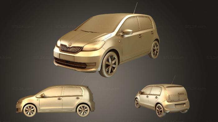 Автомобили и транспорт (Skoda Citigo 5 дверей 2020, CARS_3438) 3D модель для ЧПУ станка
