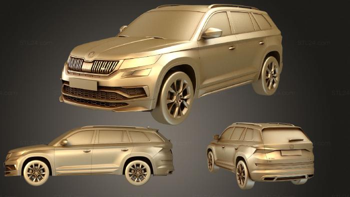 Автомобили и транспорт (Skoda Kodiaq RS 2019, CARS_3442) 3D модель для ЧПУ станка